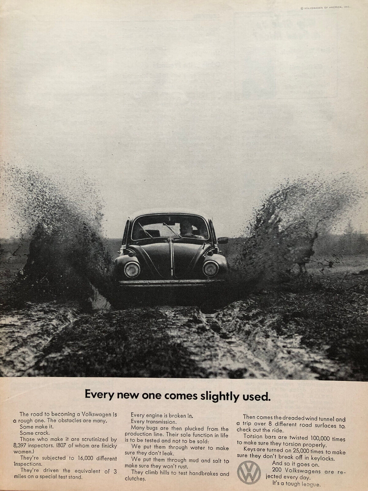 1968 Vintage Volkswagen Beatle Bug original ad A180