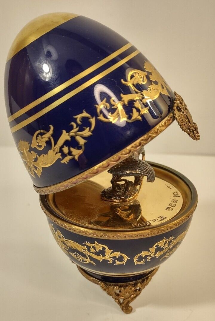 FABERGE Imperial Egg With Limoges Porcelain; Bird Of Prey RARE Limited Edition