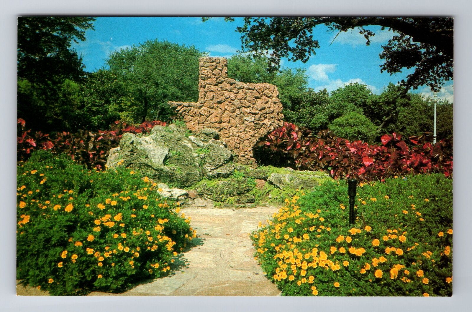 Austin TX- Texas, Zilker Gardens, Antique, Vintage Souvenir Postcard