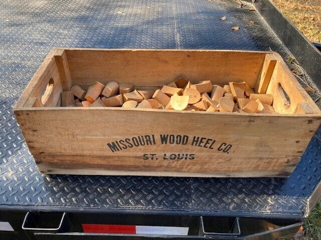 Vintage Missouri Heel Co. St. Louis, MO,  Wooden Heels for Women\'s Shoes & Crate