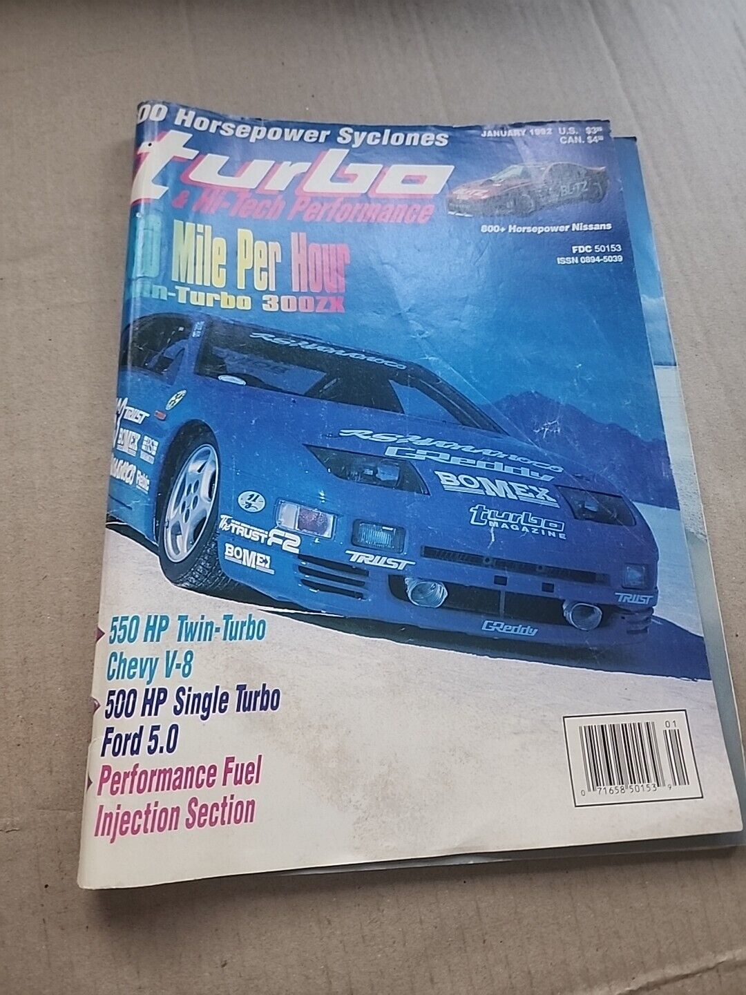 Turbo & Hi Tech Performance 260 Mile Per Hour  300zx Magazine - January 1992 