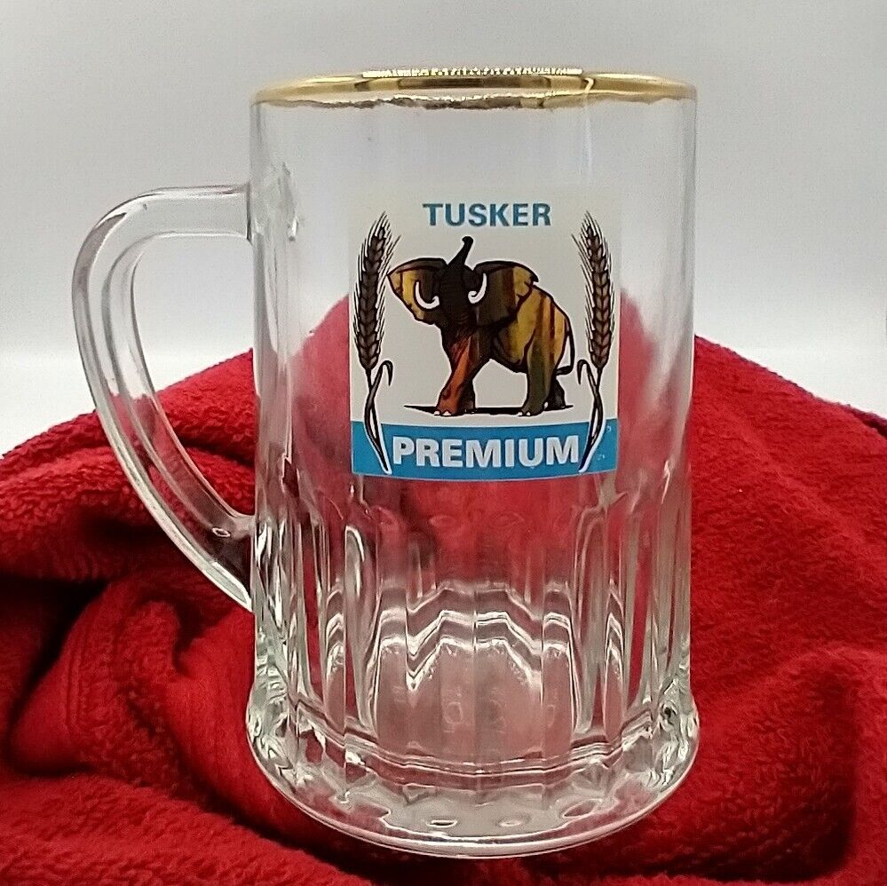 Vintage 10 oz Collectable Tusker Premium Brand Beer Mug From Nairobi Kenya