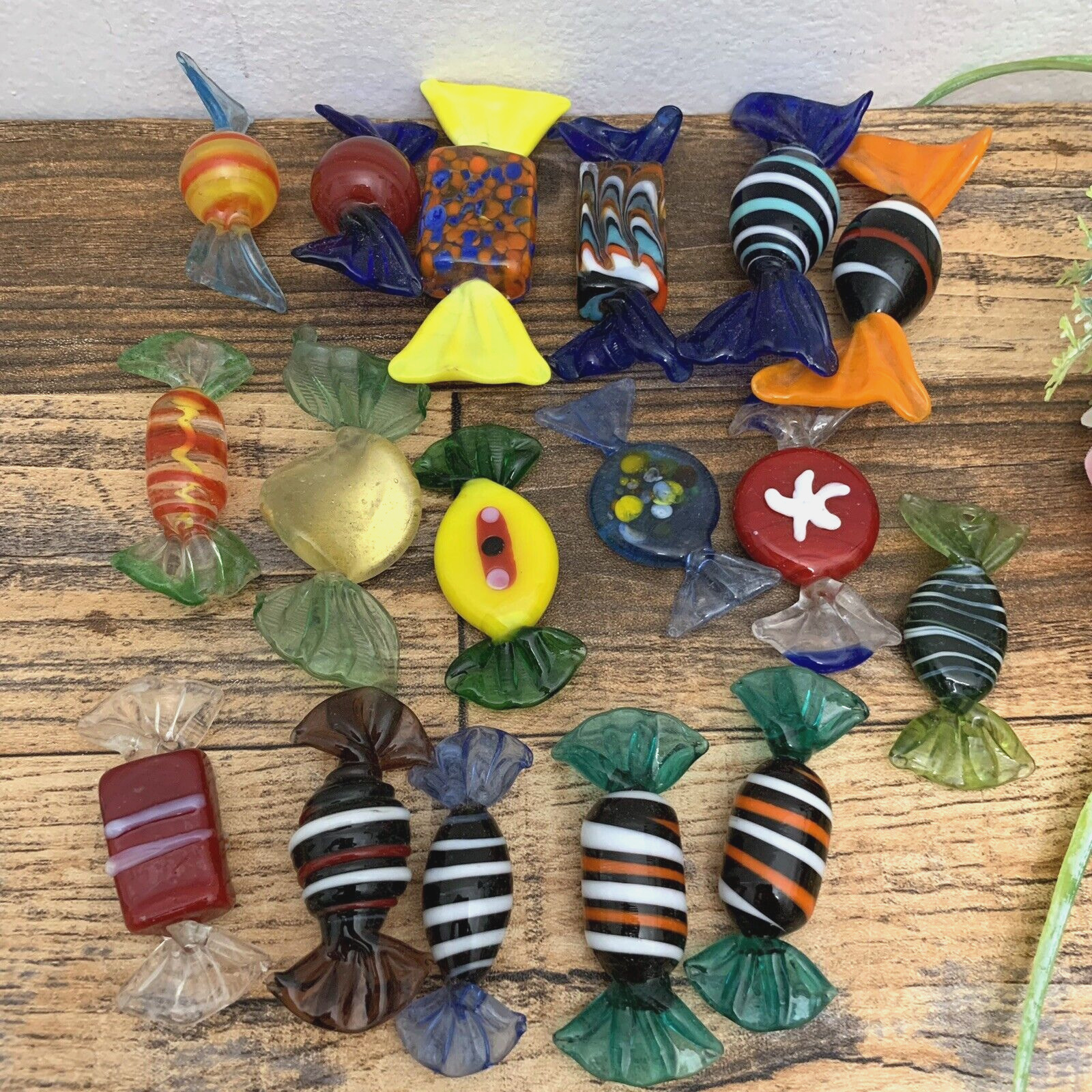 Murano - Vintage Glass Candy - Lot of 17 Pieces