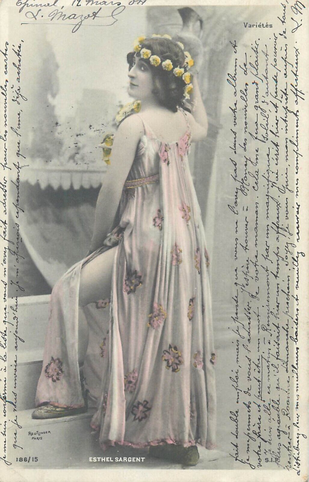 Parisian Belle Epoque Theatre & Opera glamor female starlet Esthel Sargent 1904