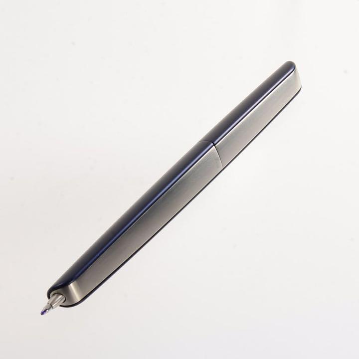 Hermes Nautilus oil-based ink ballpoint pen navy silver stainless steel aluminum