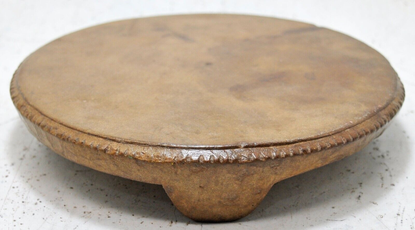 Antique Sand Stone Round Saffron Grinding Plate Original Old Hand Carved