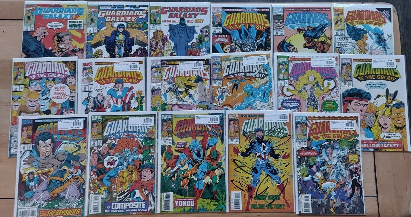 Guardians Of The Galaxy Comic Lot Marvel 1990 Series 1 - 19 Marvel Comic Lot
