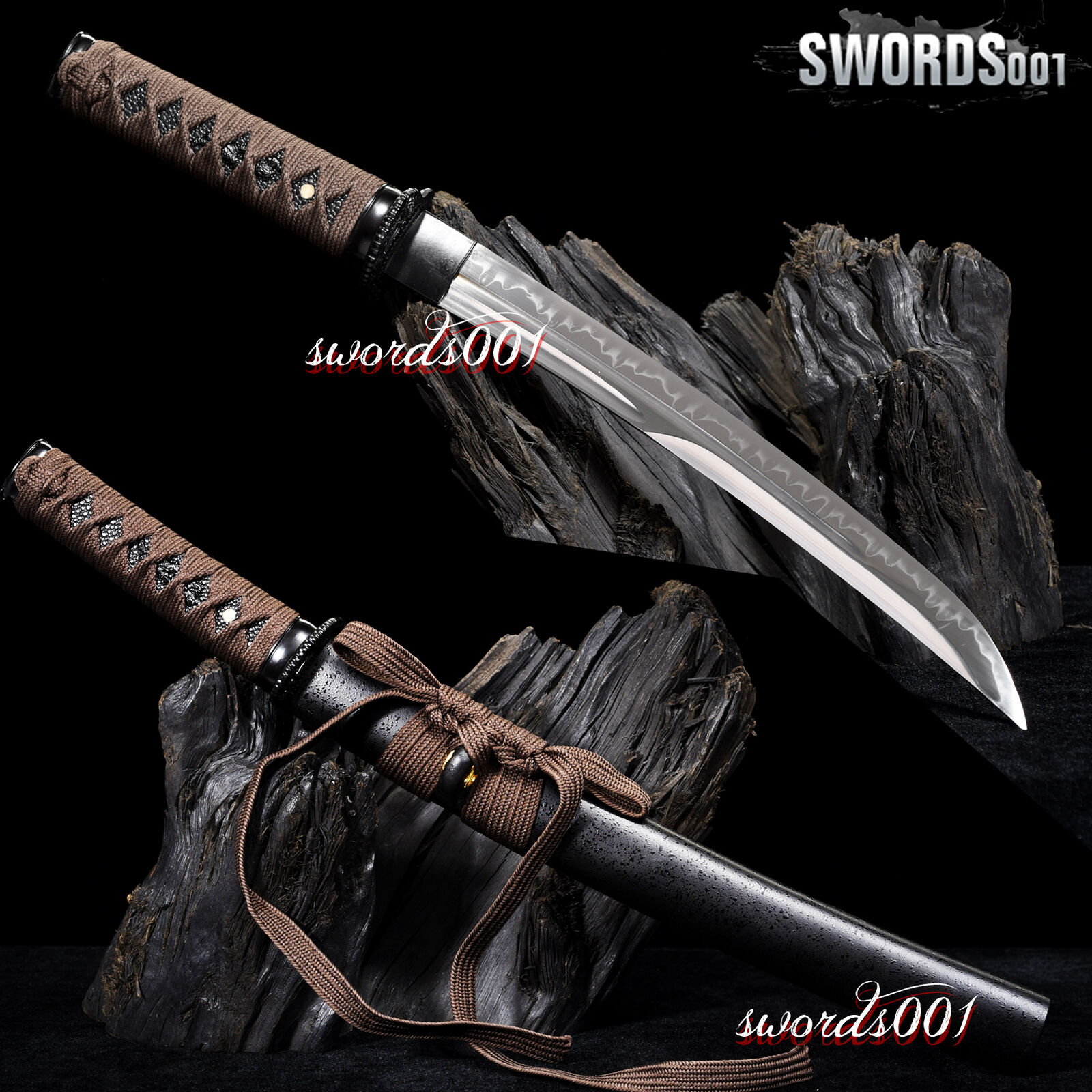 Self Defense Clay Tempered Sharp Knife Japanese Samurai Short Sword Tanto 20 In