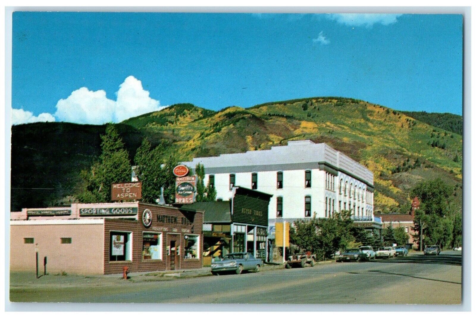 c1960 Exterior View Main Street Hotel Jerome Aspen Colorado CO Unposted Postcard