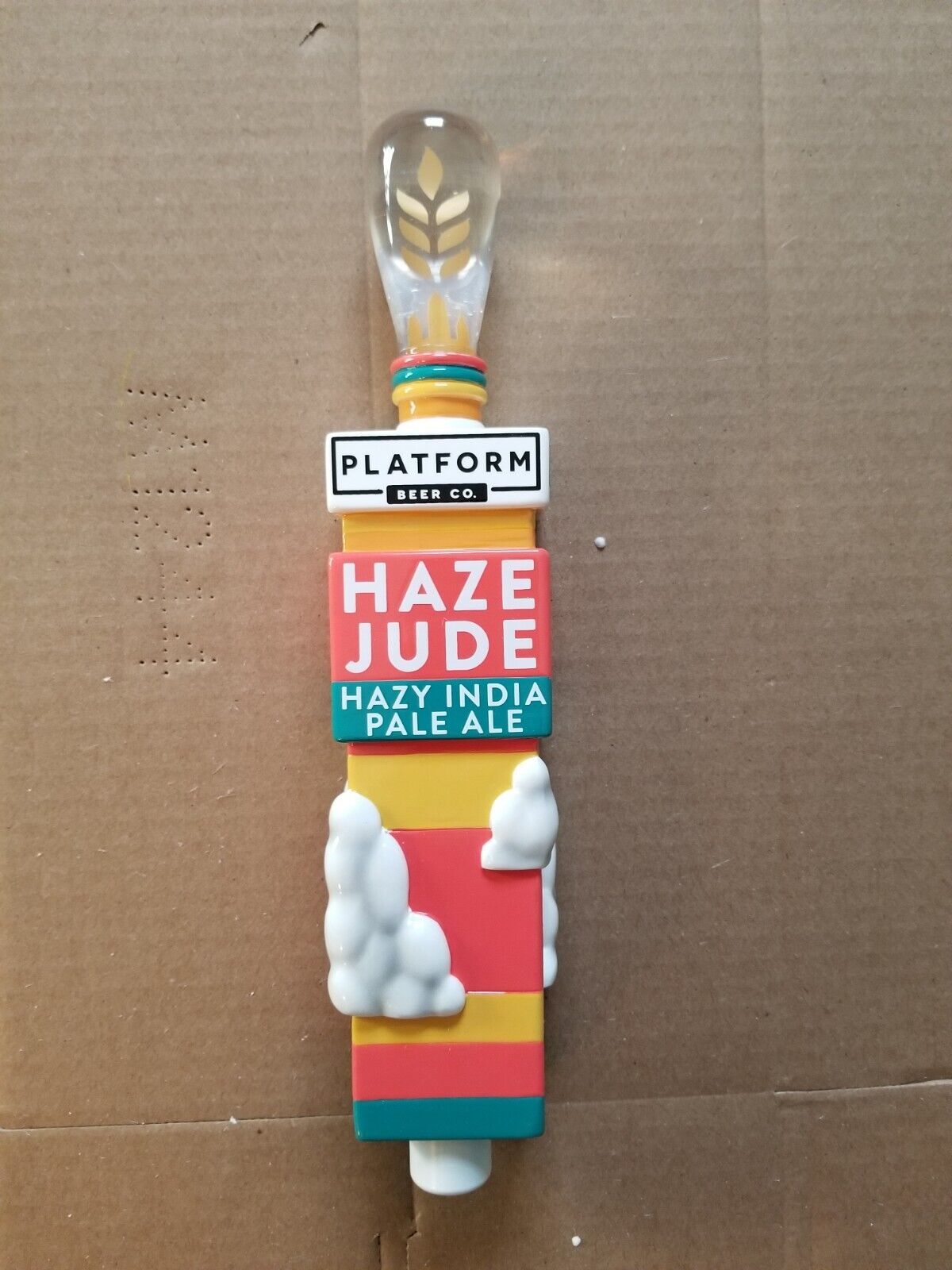 Platform Beer Company Haze Jude Hazy IPA beer tap handle