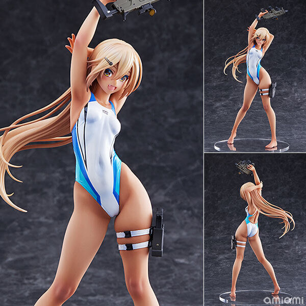 AMAKUNI ARMS NOTE Kouhai-chan of the Swimming Club Blue Line Swimsuit 1/7 Figure