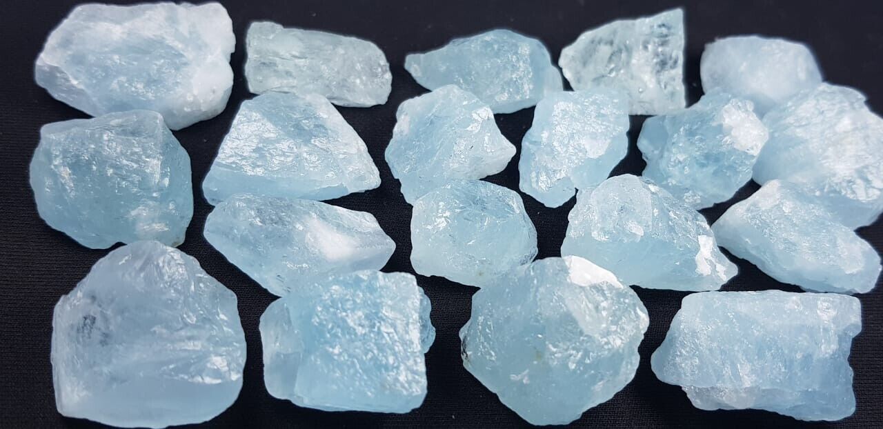 984 Ct Natural Sky Blue Color AQUAMARINE Crystals Lot From Pakistan