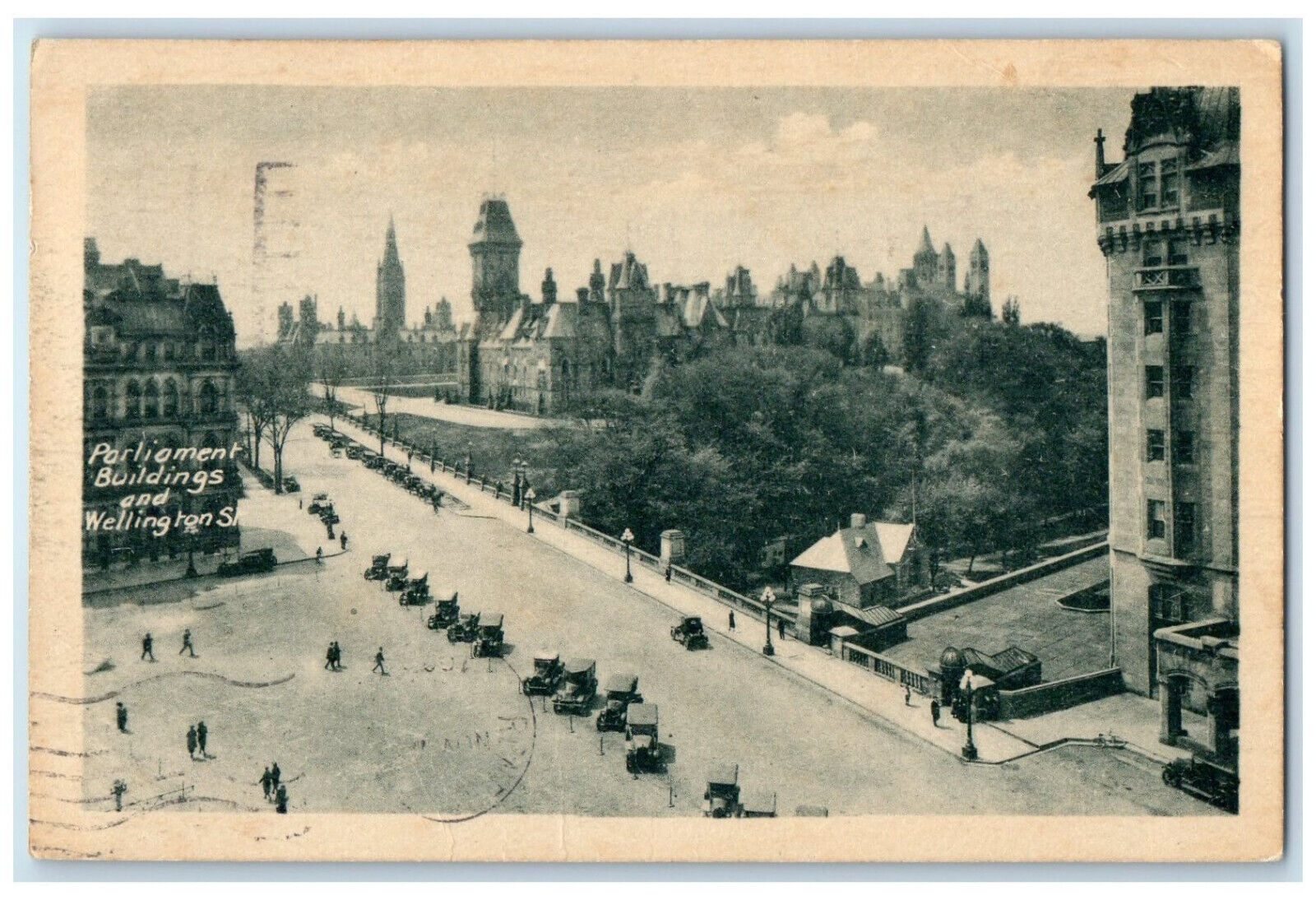 1925 Parliament Buildings Wellington Street Ottawa Canada Posted Postcard