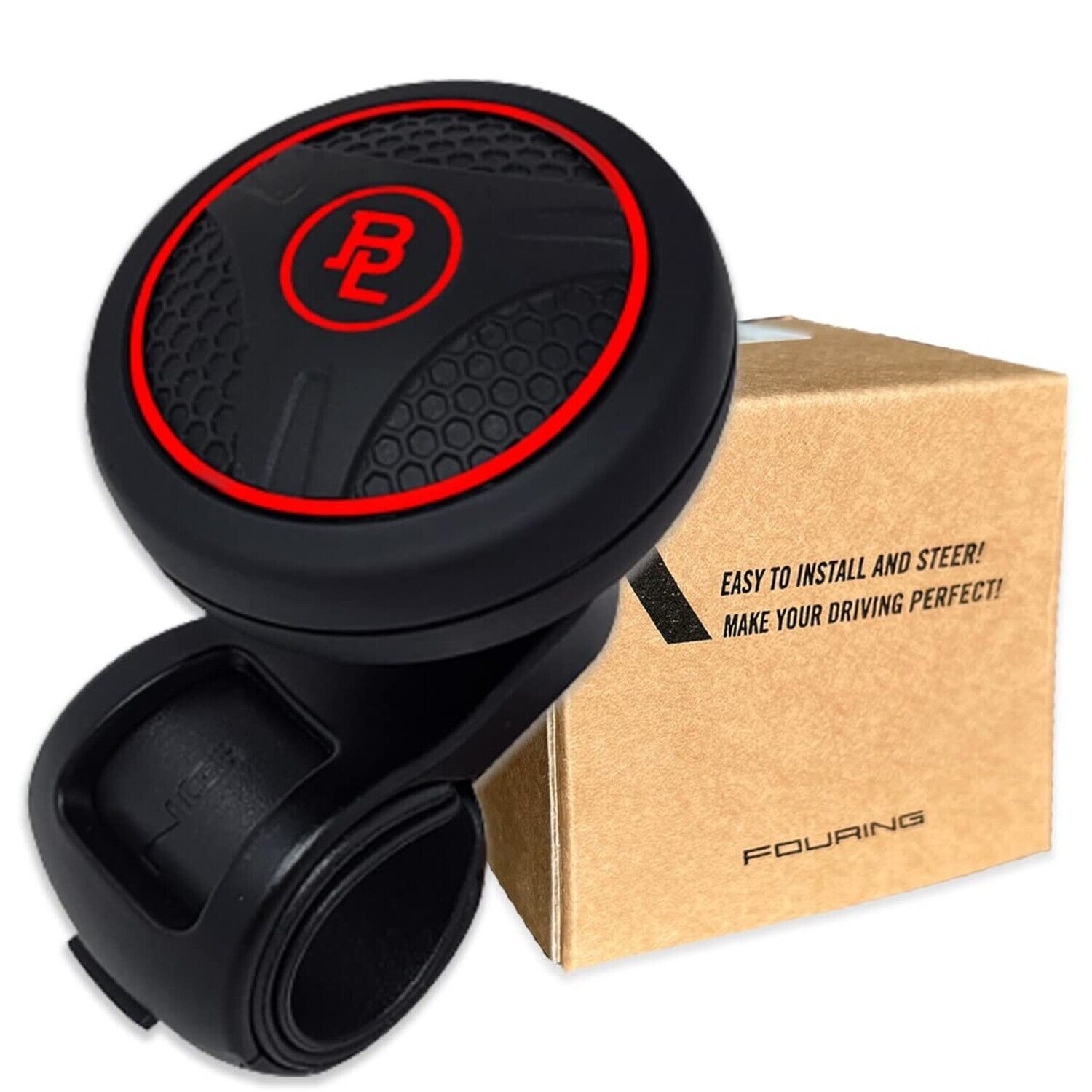 Fouring BL Adjustable Steering Wheel Knob Spinner - Universal Non-Slip Fit, A...