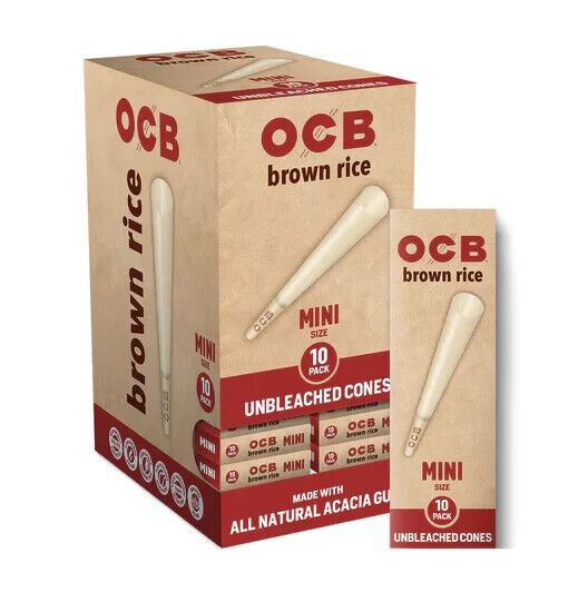 🌱OCB BROWN RICE CONES💚MINI SIZE🌱24 BOXES🌱10 PACK