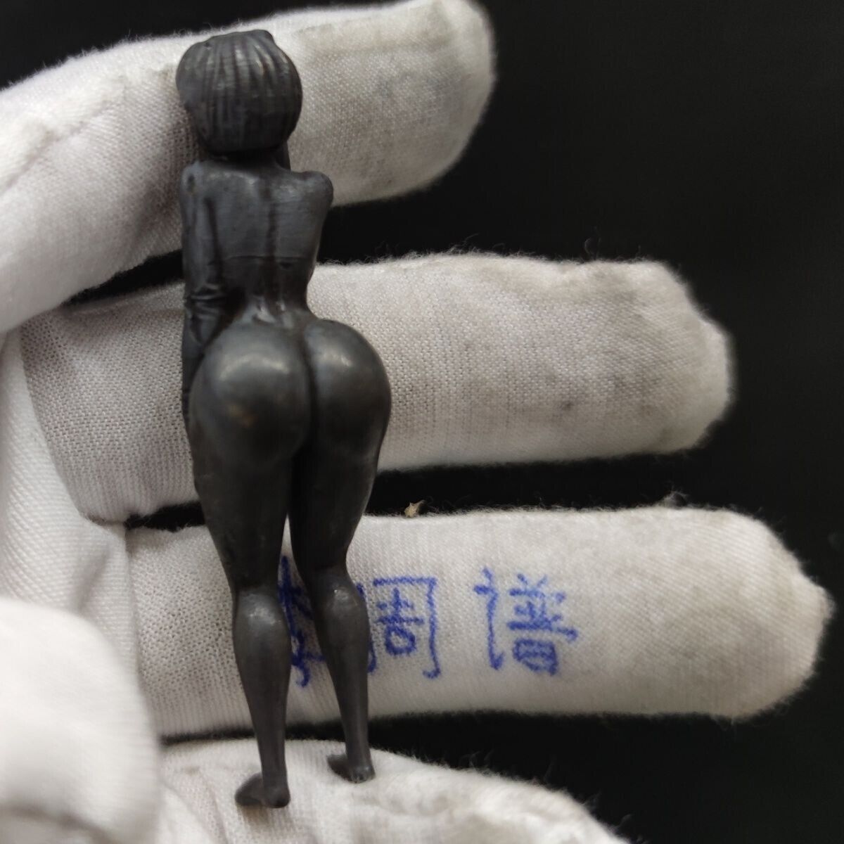 Black Solid Bronze Handicraft Nude Beauty Girl Fat Ass Model Statue Ornaments