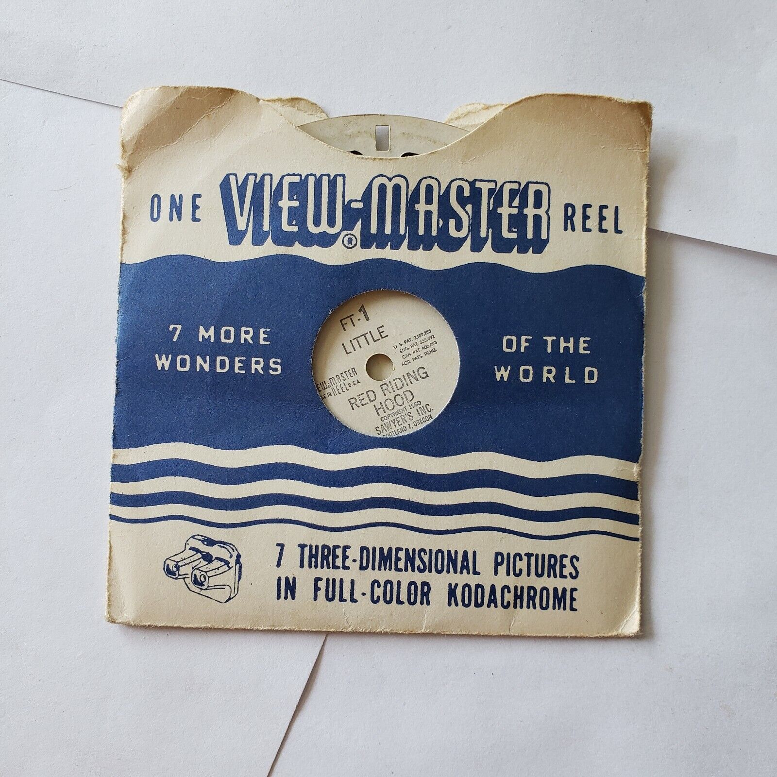 Vintage Sawyer's Viewmaster Reel #FT-1 Little Red Riding Hood 1950 Pre-owned