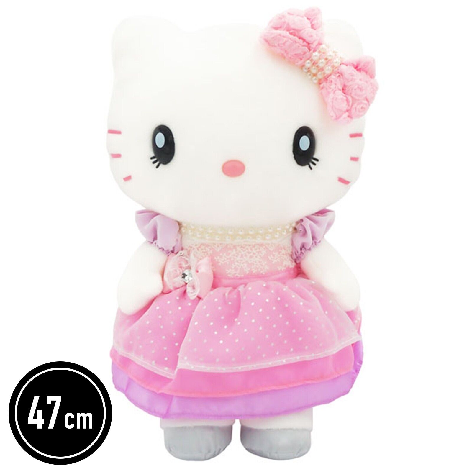 USJ Universal Studios Japan Hello Kitty Plush Doll Stuffed Toy L Large Pink New