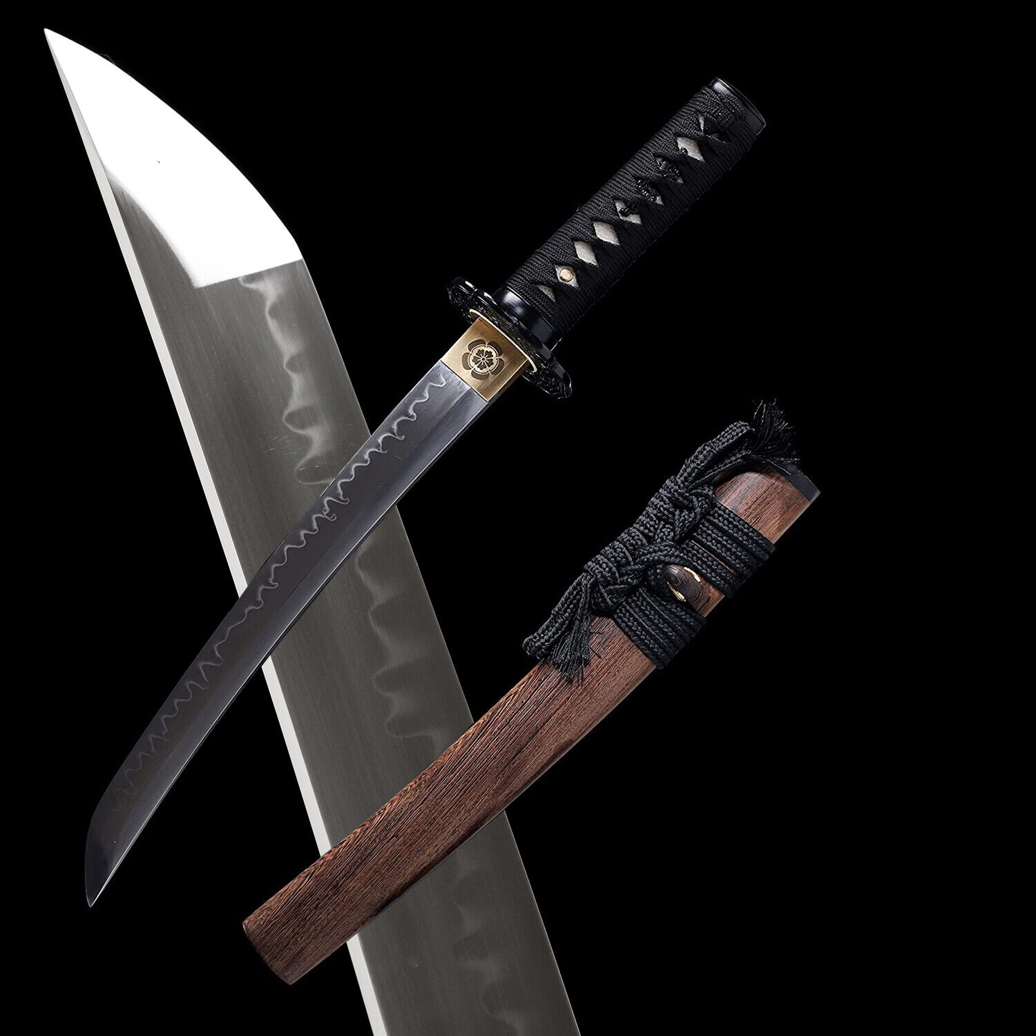 20''Tanto Clay Tempered T10 Sharp Mini Knife Katana Japanese Samurai Short Sword