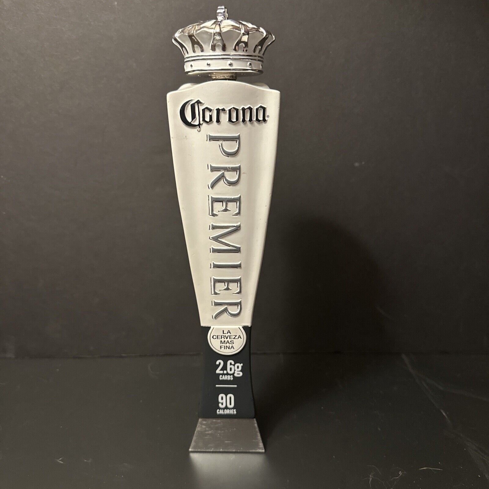 Corona Premier Cerveza Beer Tap Handle 13” w/Silver Crown Top Rare HTF Version