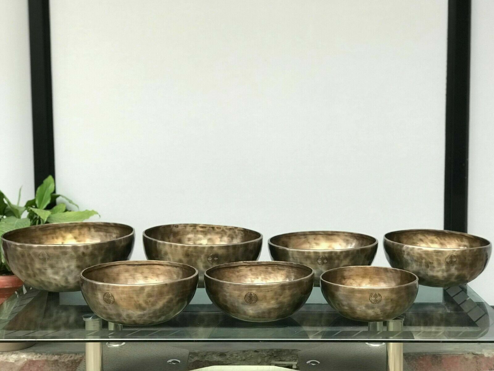 Full Moon Singing Bowl Set of 7- Seven Chakra Healing Set- 9 Metals Bowls- yoga