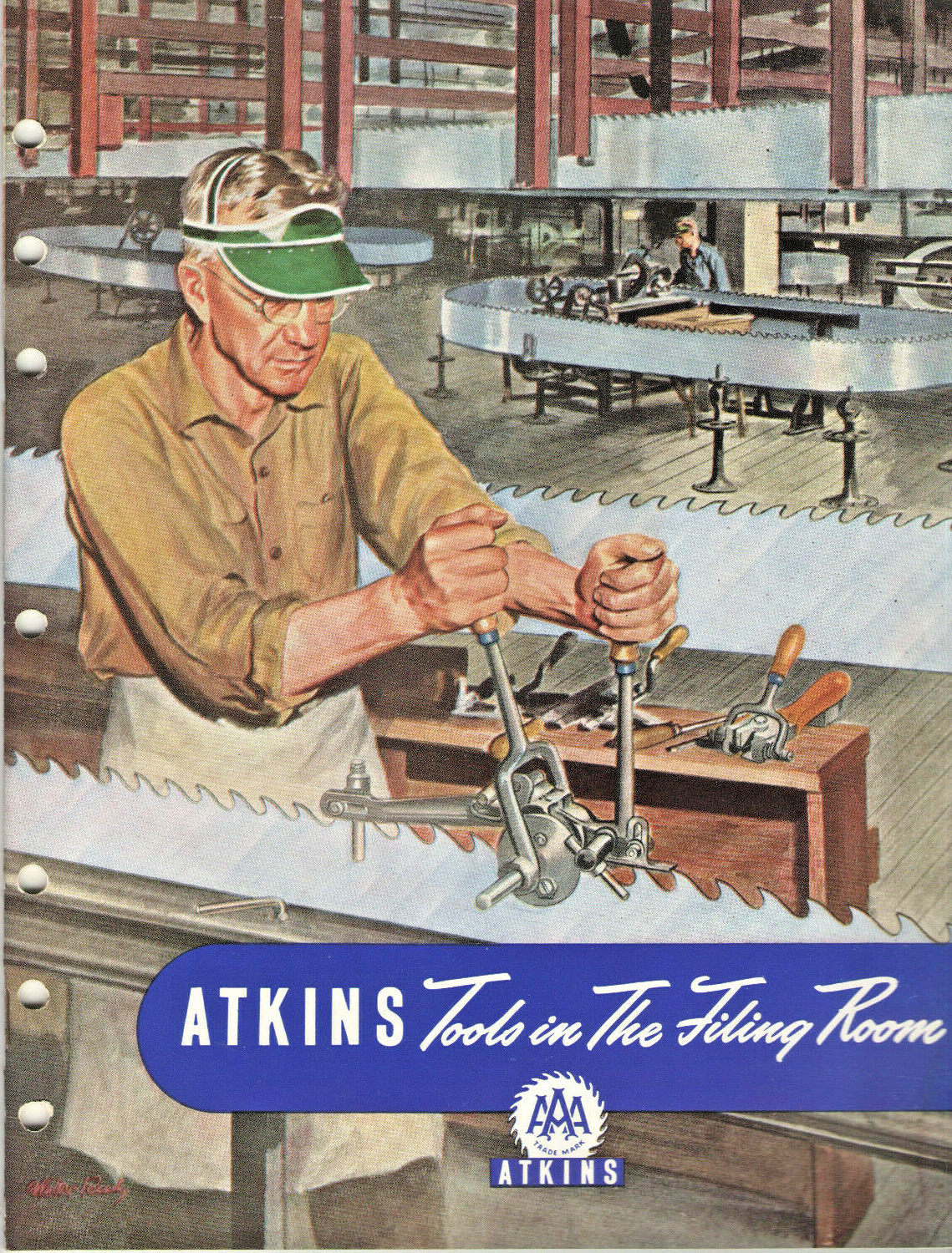 VTG 1953 ATKINS SAW INDUSTRIAL CATALOGS 8 SECTIONS FILES/BAND/CIRCULAR/TOOLS