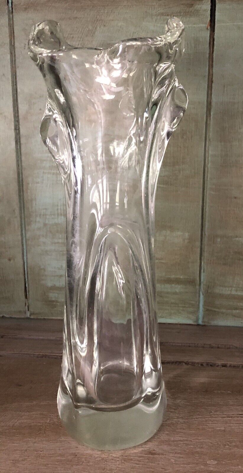 Vintage Jan Bernanek  Skrdlovice Mid Century MCM Art Glass Vase