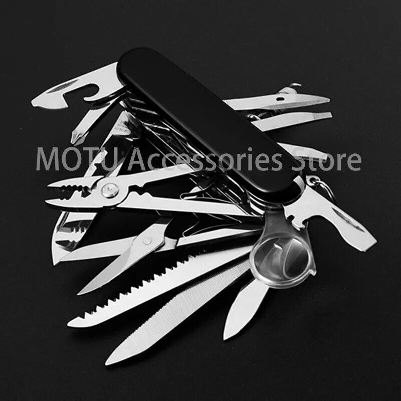 30 in 1 Pocket Multifunctional Folding Swiss Army Knife Portable EDC Stainless