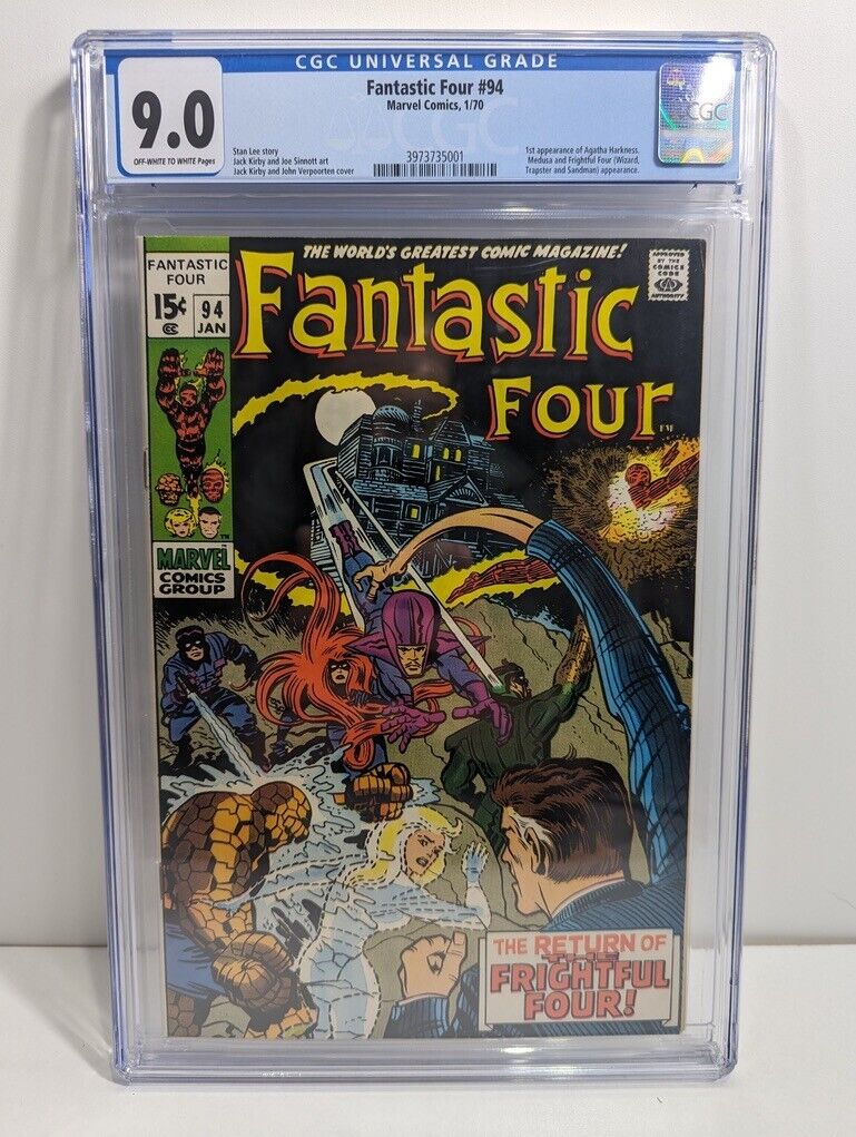 Fantastic Four #94 1st Agatha Harkness CGC 9.0