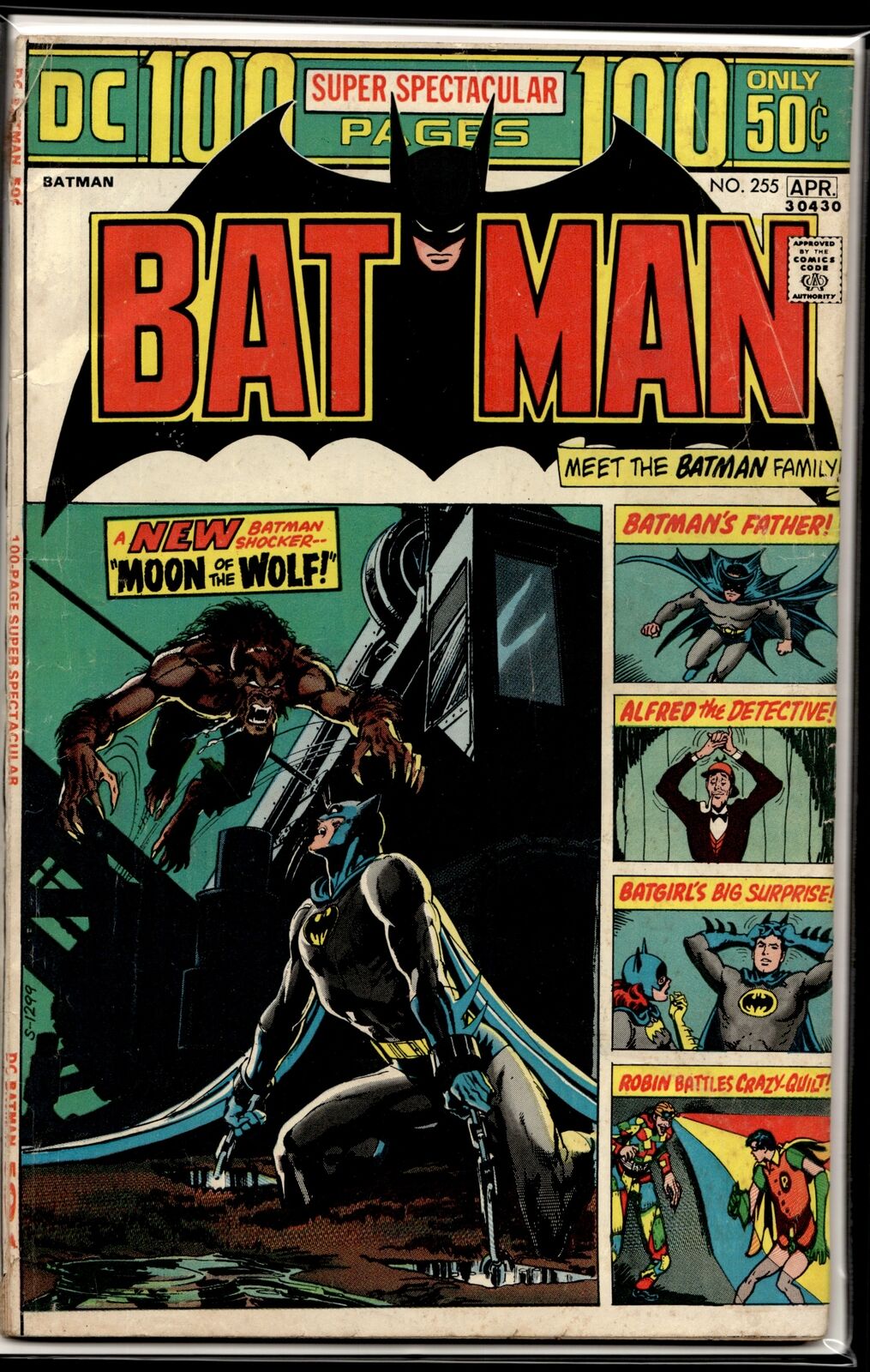 1974 Batman #255 1st Werewolf DC Comic