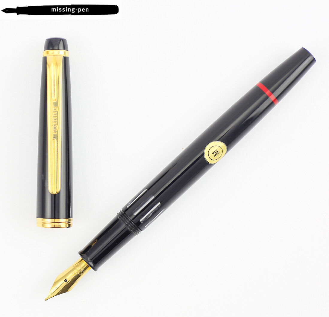 Rotring Renaissance Piston Fountain Pen in Black with gold plated nib (1990\'s)