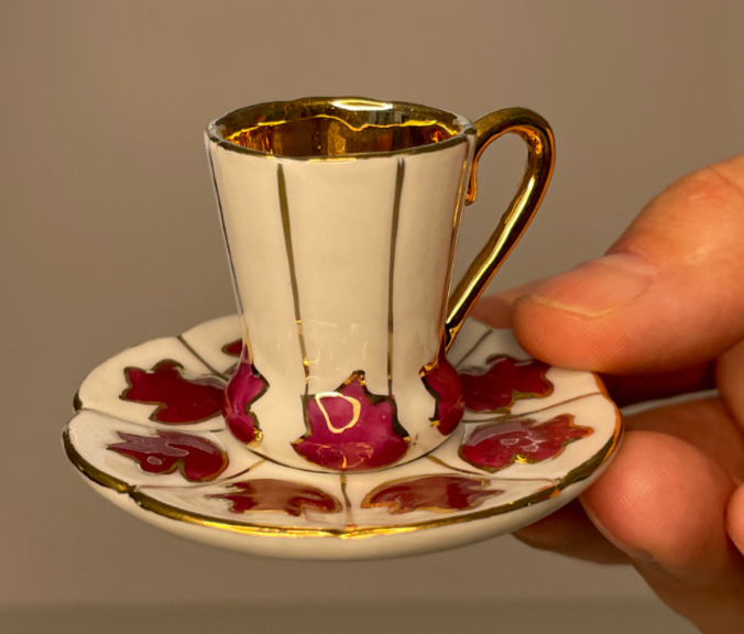 Miniature Demitasse Cup And Saucer