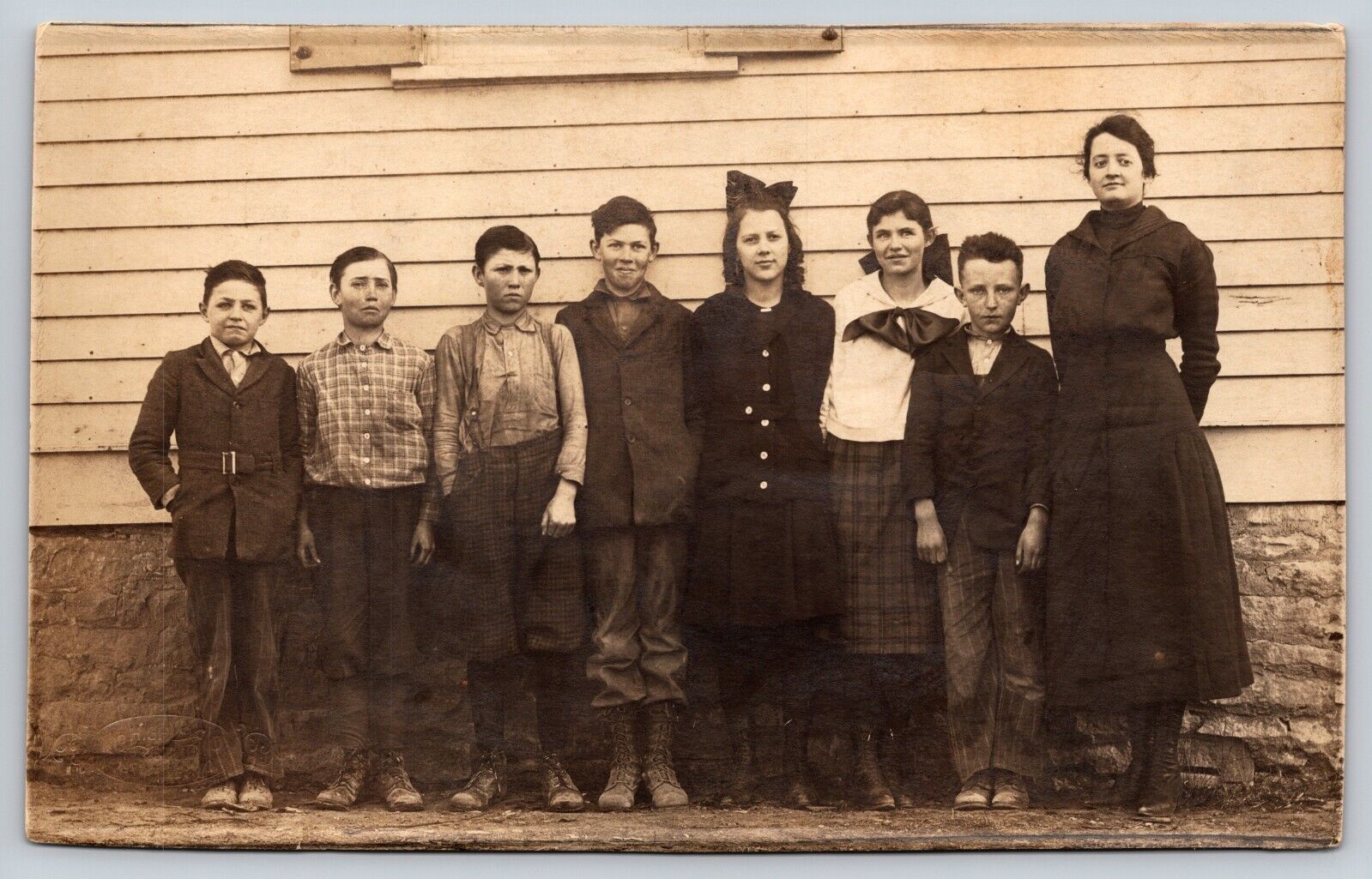 c1919 Lewistown Missouri School Students RARE Class Picture By The High Studio