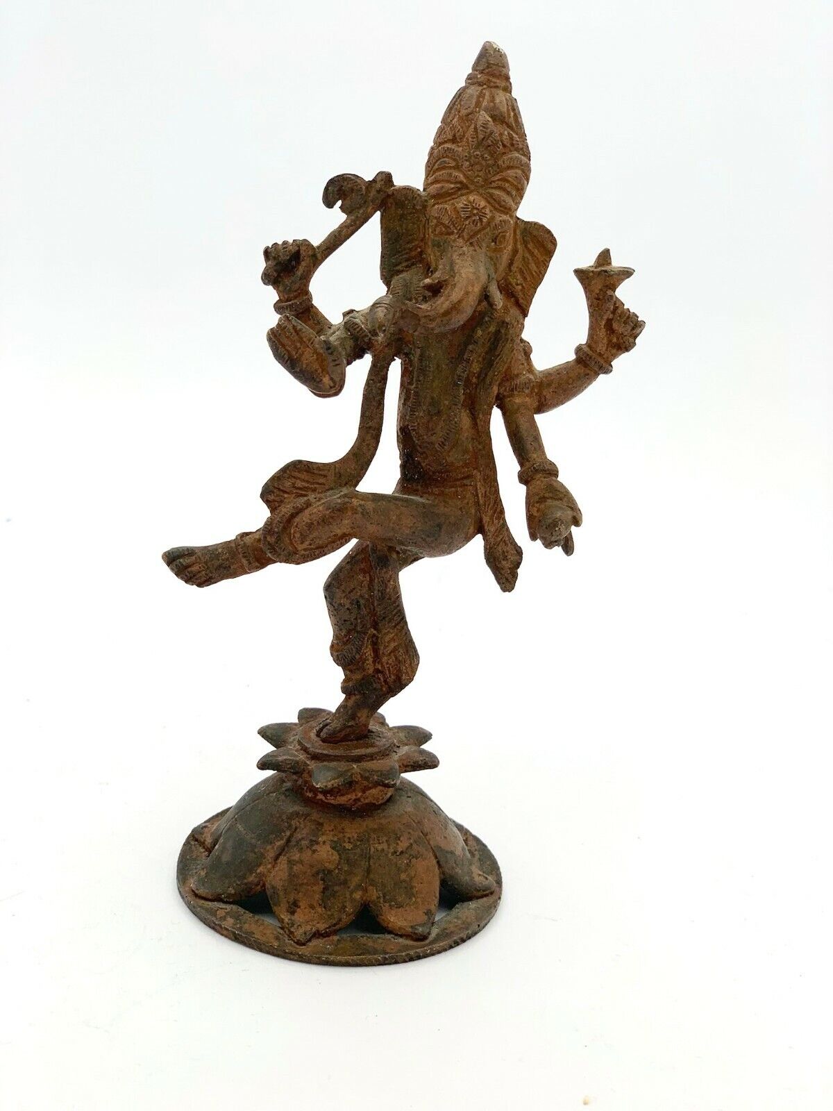 Antique 4 Arm Dancing Elephant Bronze