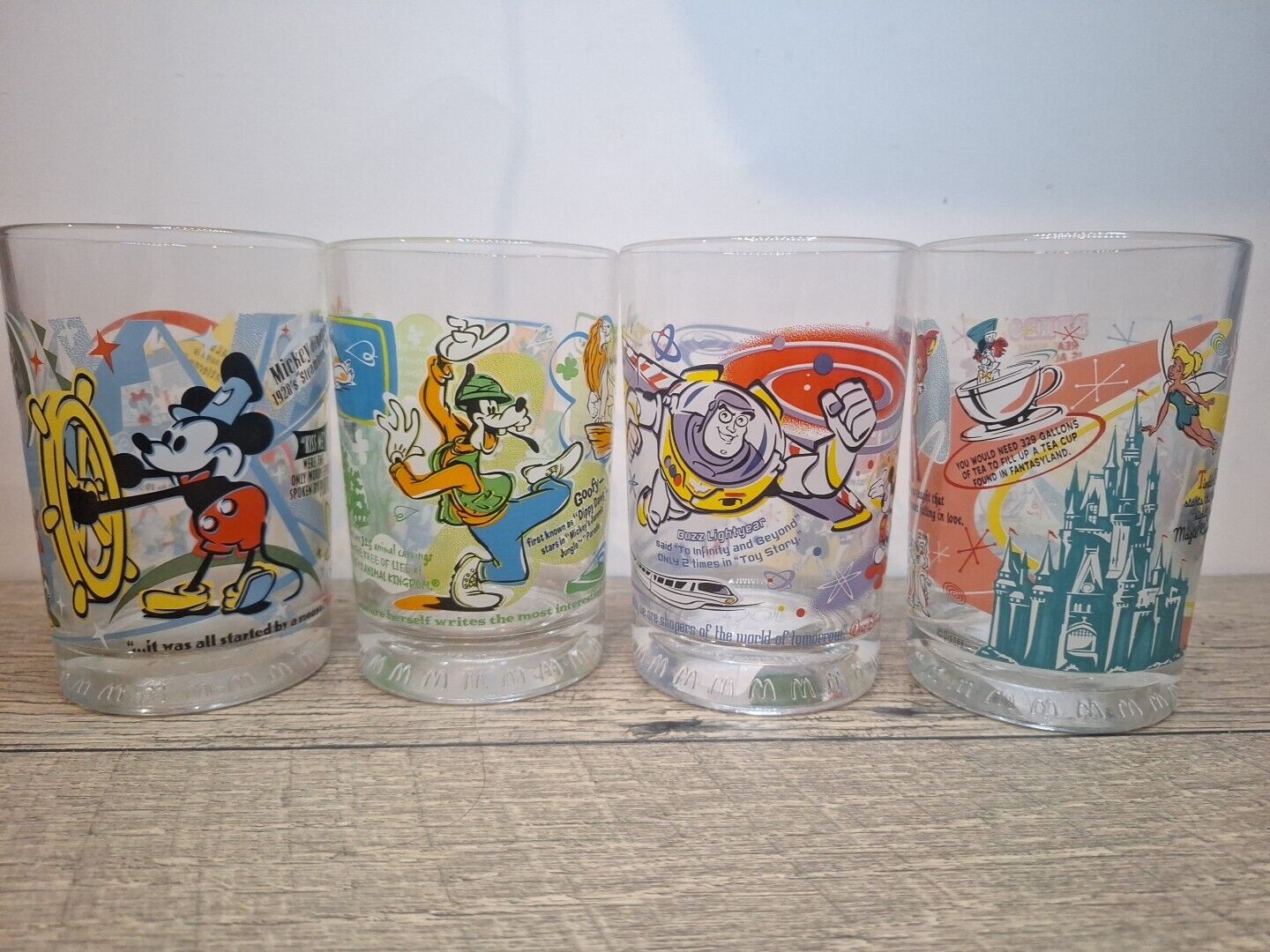 McDonalds Walt Disney World 100 Years of Magic Collector Glasses set of 4