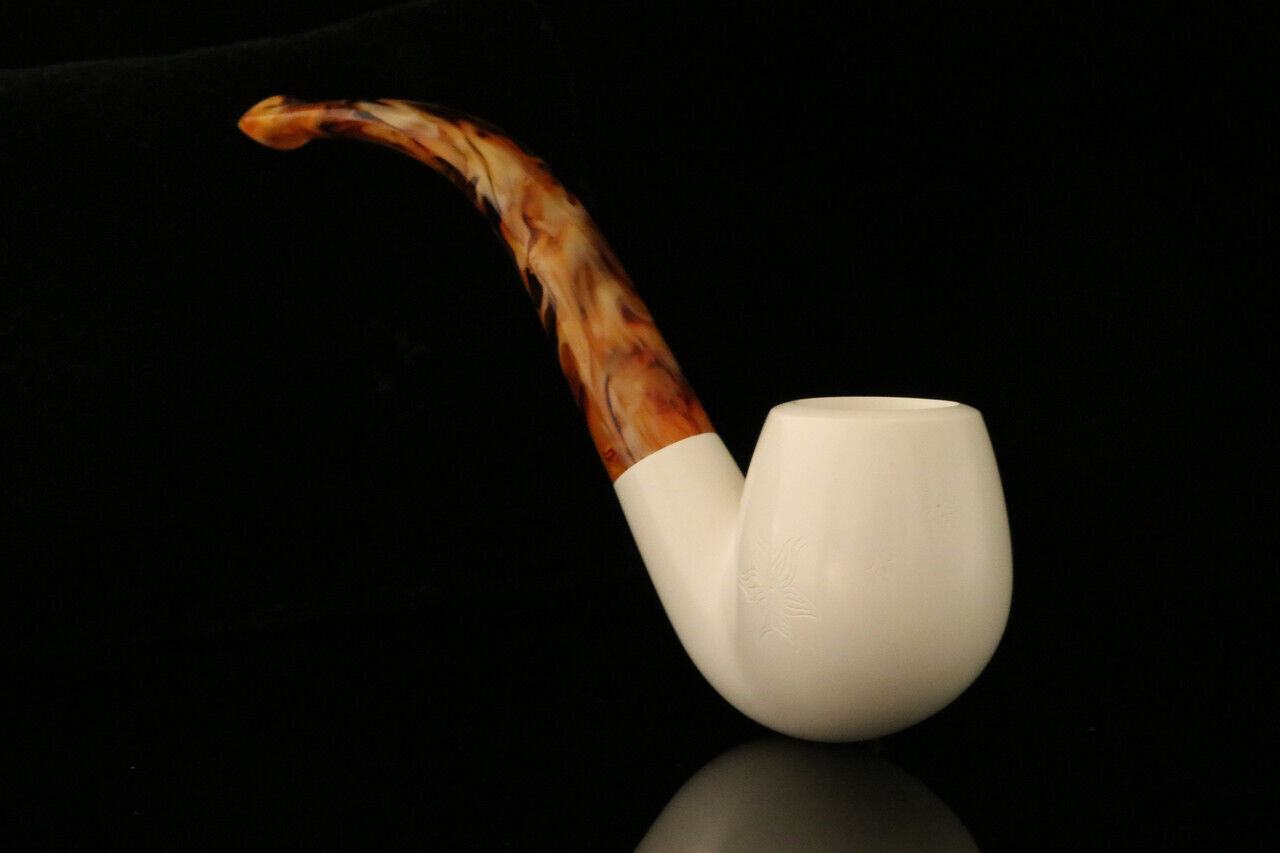 srv - Apple Smooth Block Meerschaum Pipe with fitted case M2133