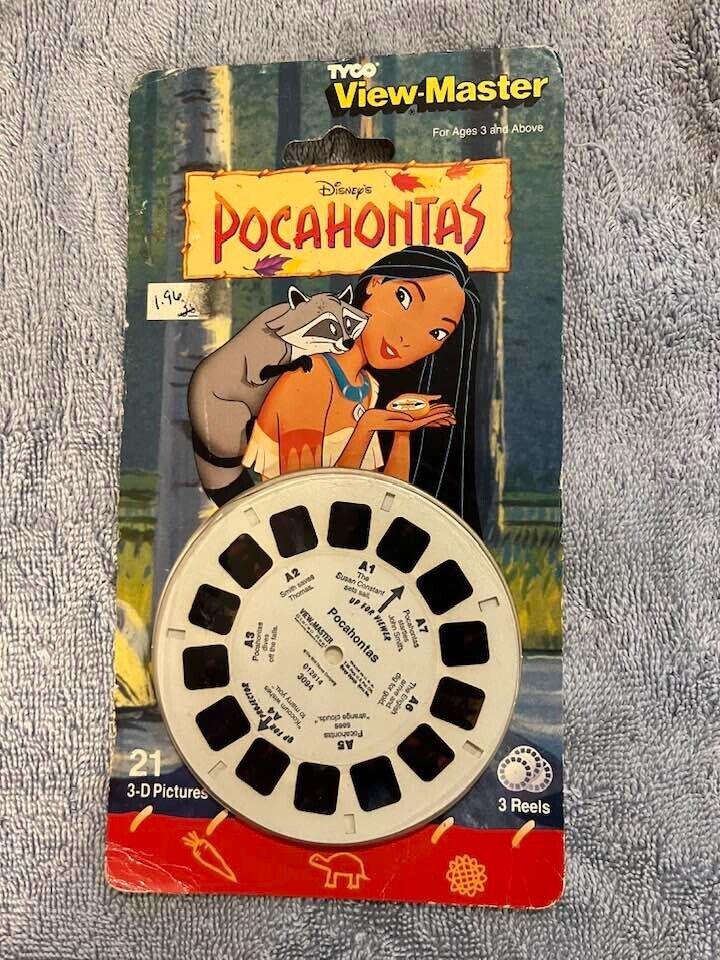 Vintage Disney\'s Pocahontas Cartoon Movie View-master 3 Reels