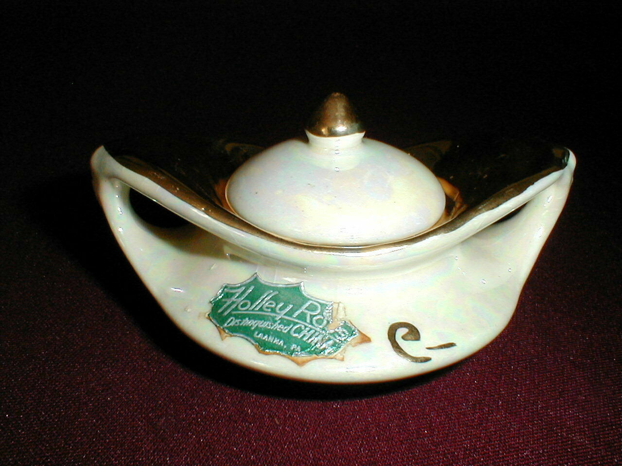 Pearl China Holley Ross PEA9 Art Deco Lusterware Iridescent Mini Sugar Bowl Lid