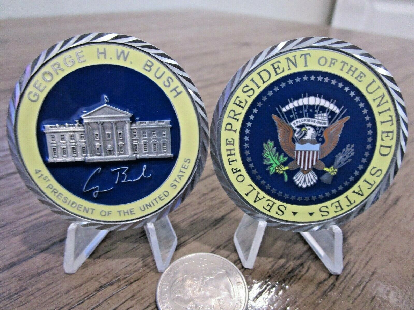 41st President George H.W. Bush White House Former POTUS Challenge Coin