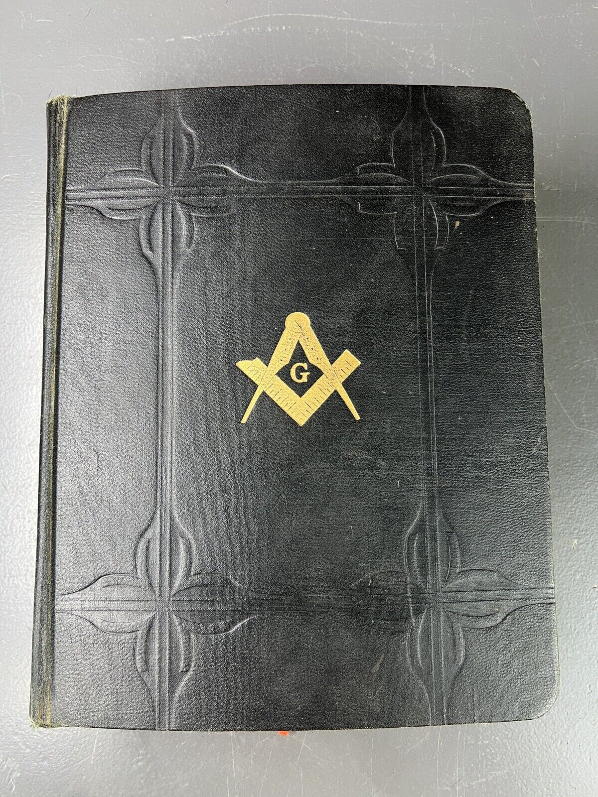 Masonic Temple Leather Holy Bible by A J Holman - Self Pronouncing Edition 1932