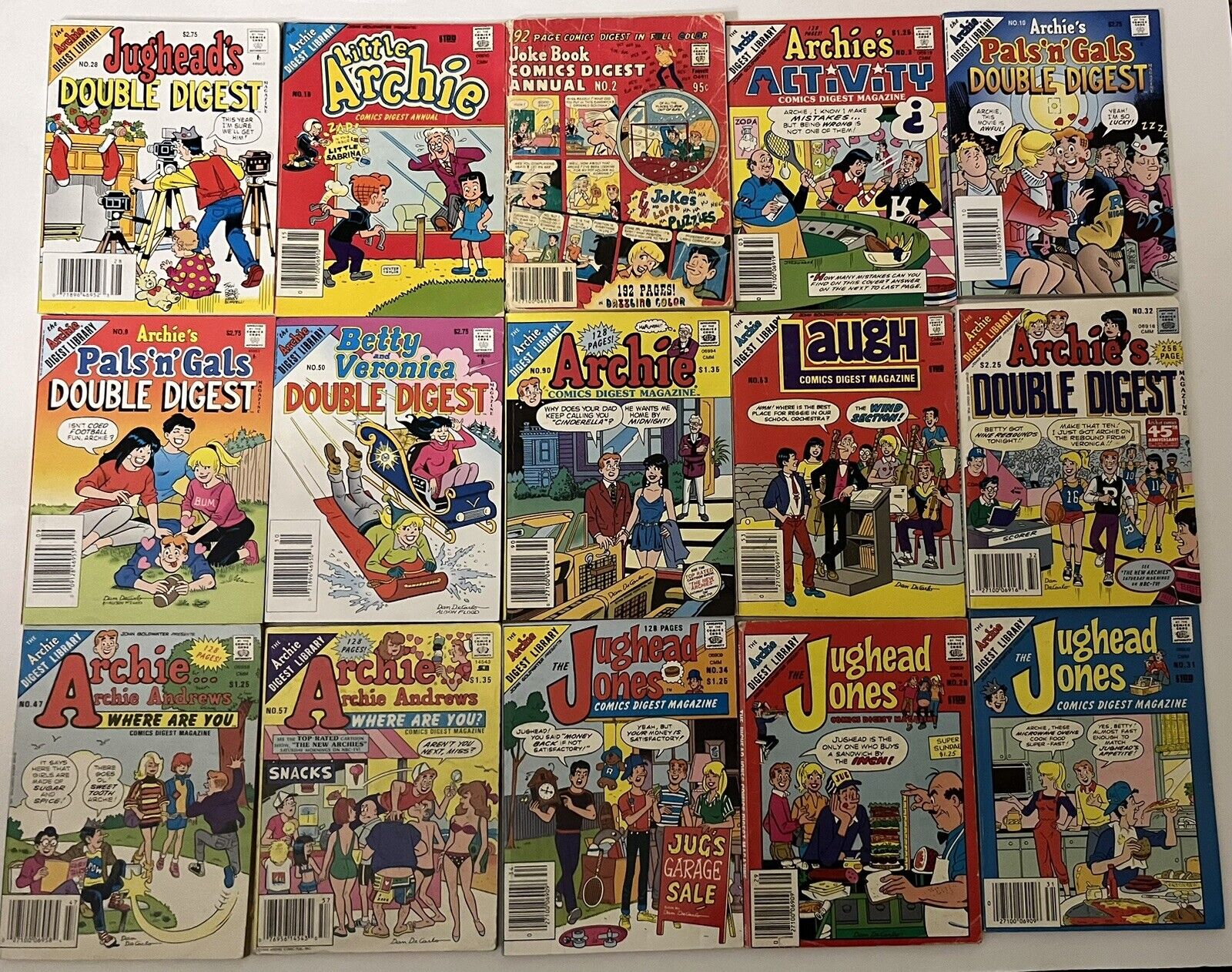 Lot of 15 Archie Comics - Little Archie / Jughead / Betty & Veronica / PalsNGals