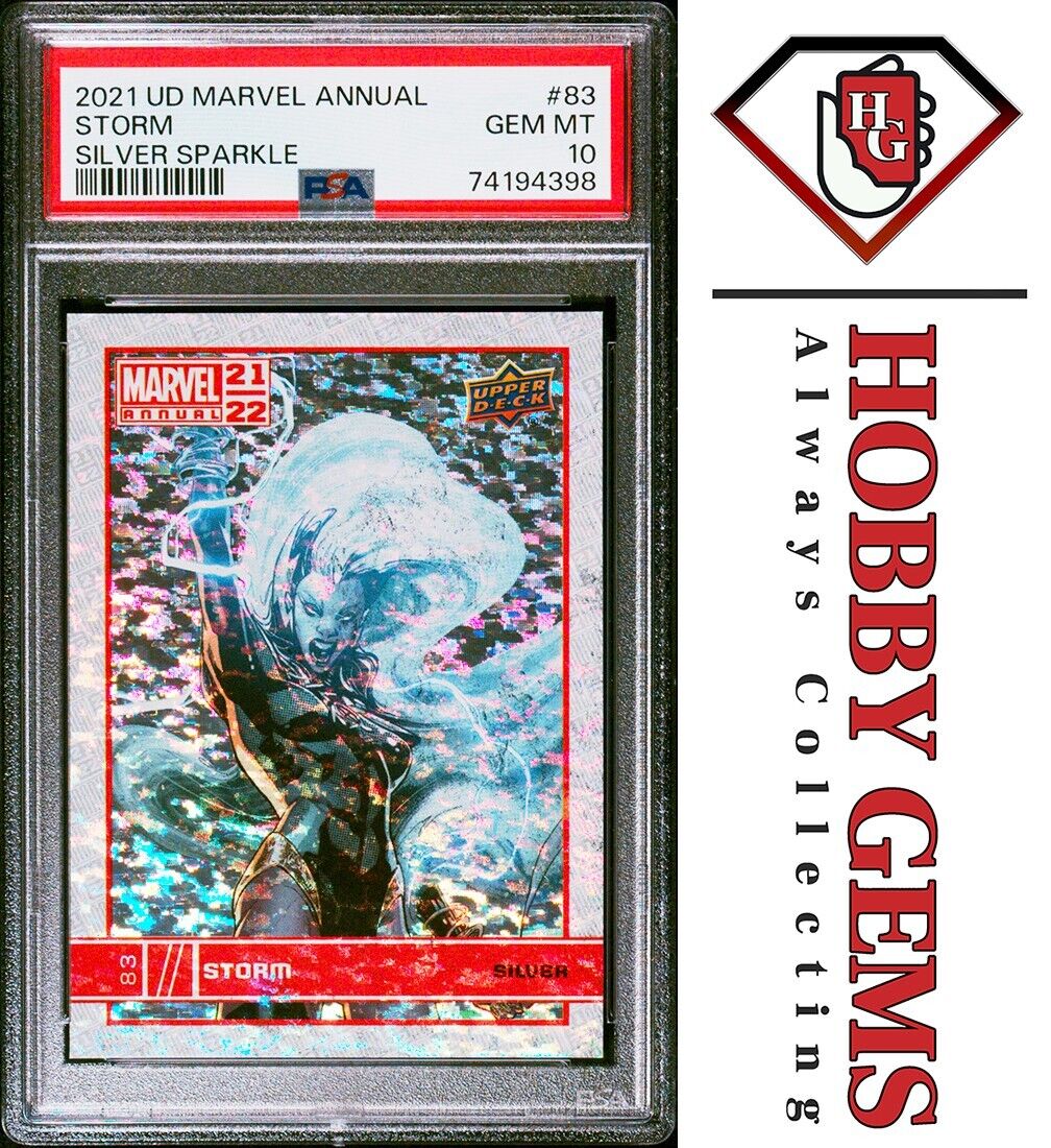 STORM PSA 10 2021 Upper Deck Marvel Annual Silver Sparkle #83