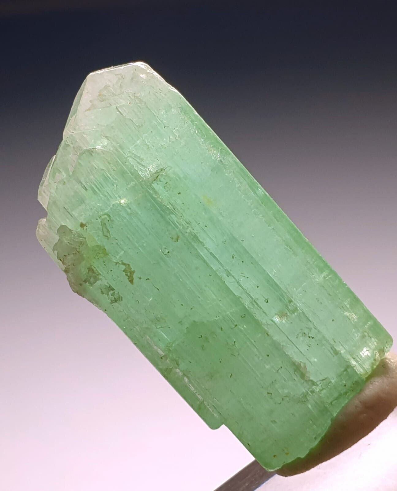 29carats Beautiful Apple Green Tourmaline Terminated Crystal