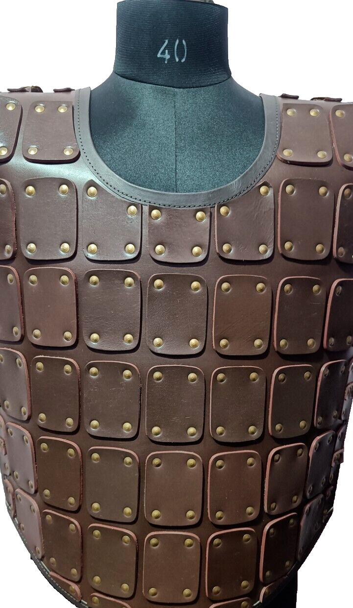 Medieval Brown Brigandine, Leather Torso Armour