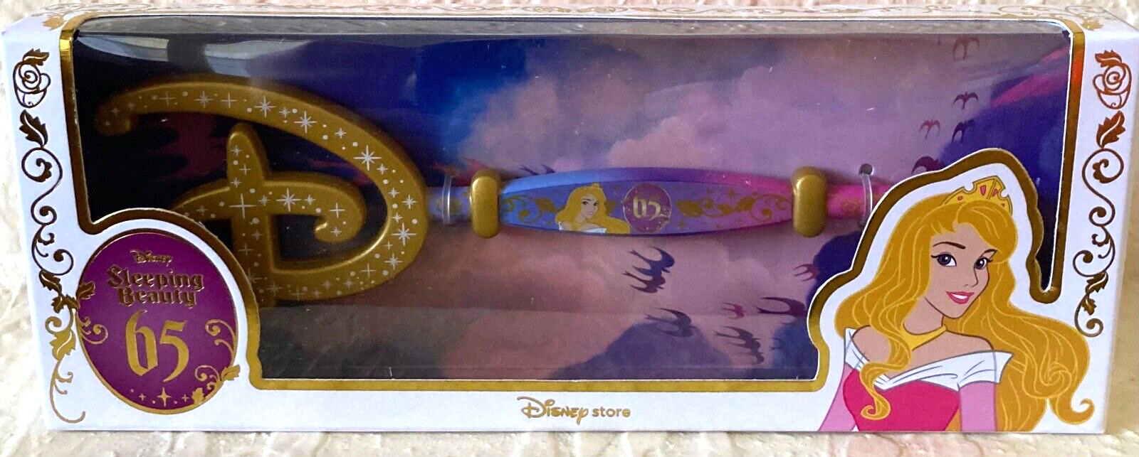 NIB Disney Sleeping Beauty 65th Anniversary Collectible Key Princess Aurora