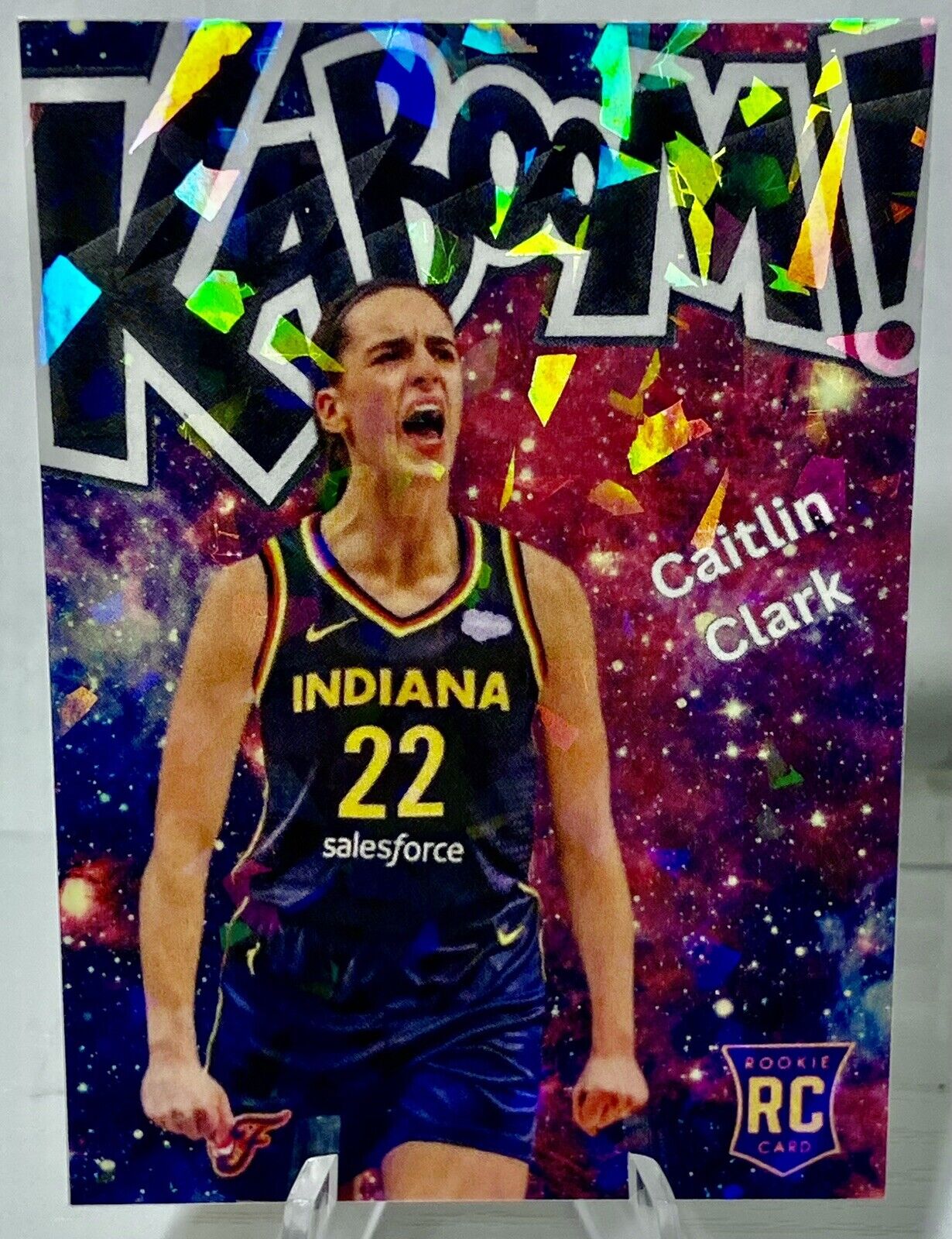 2024 Caitlin Clark Indiana Fever Cosmic Cracked Ice RC Card
