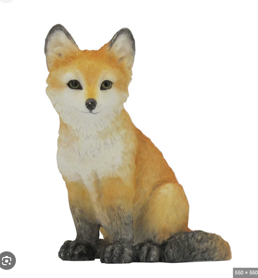 Fox Kit Cub Sitting Adorable Figurine Veronese Design WU76505AB