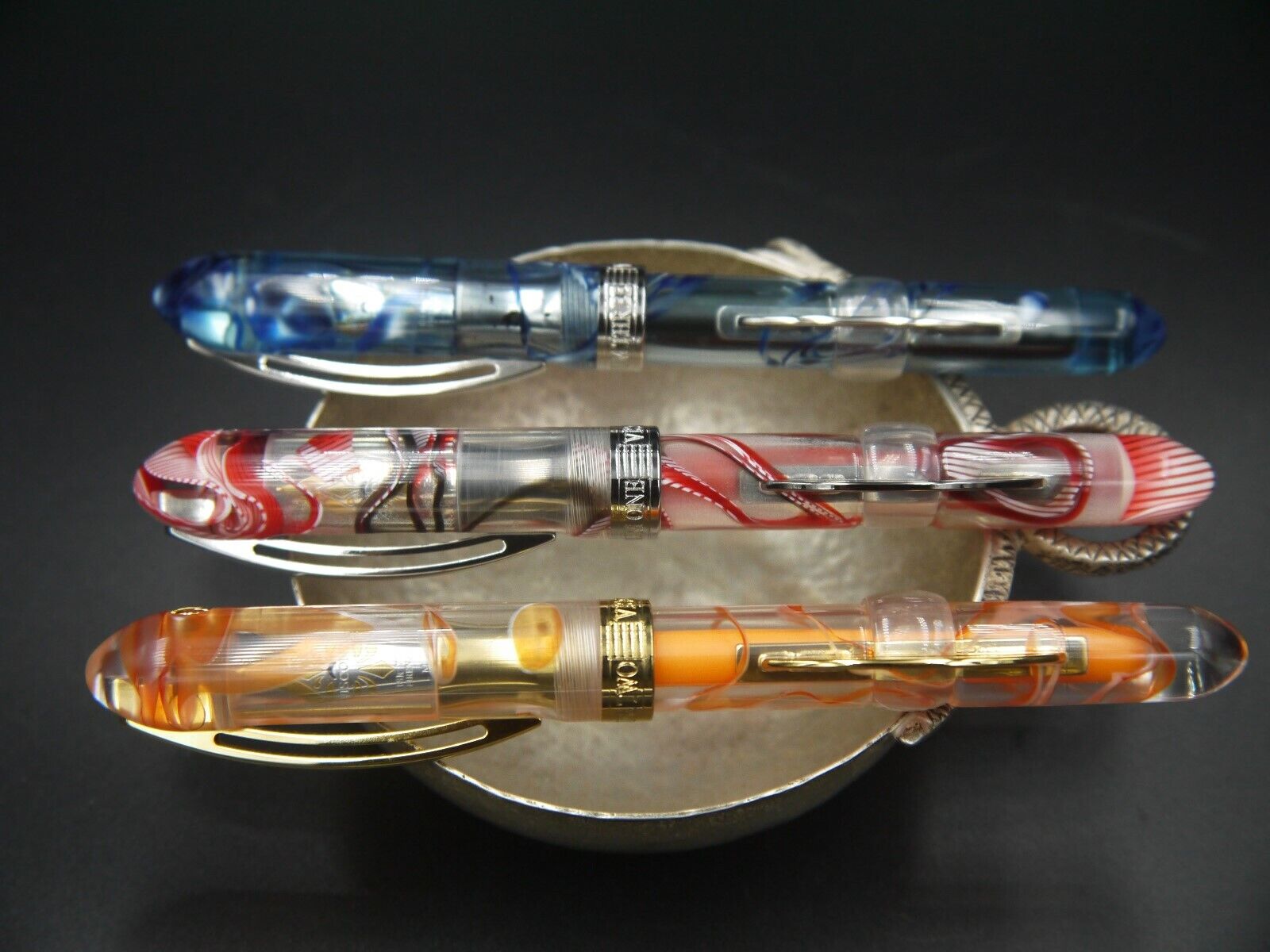 Visconti Millennium Arc Limited Edition Set of 3 Demonstrator Fountain Pens NEW