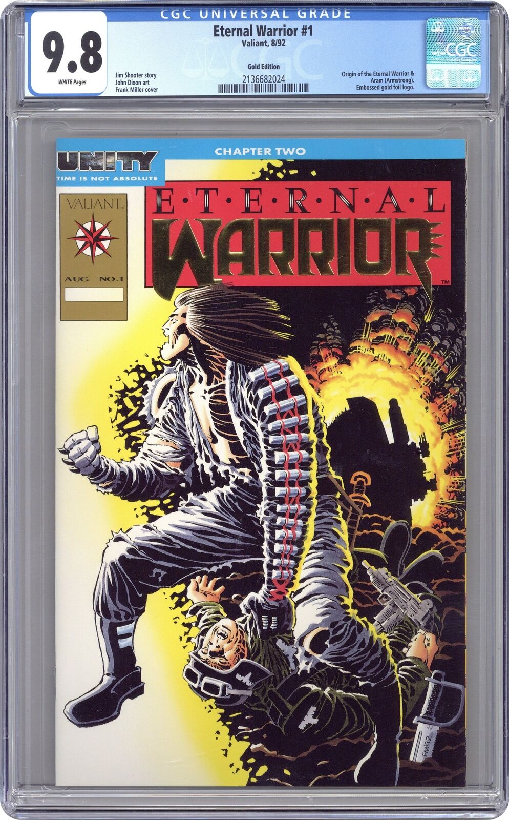 Eternal Warrior #1 Gold Embossed Variant CGC 9.8 1992 2136682024
