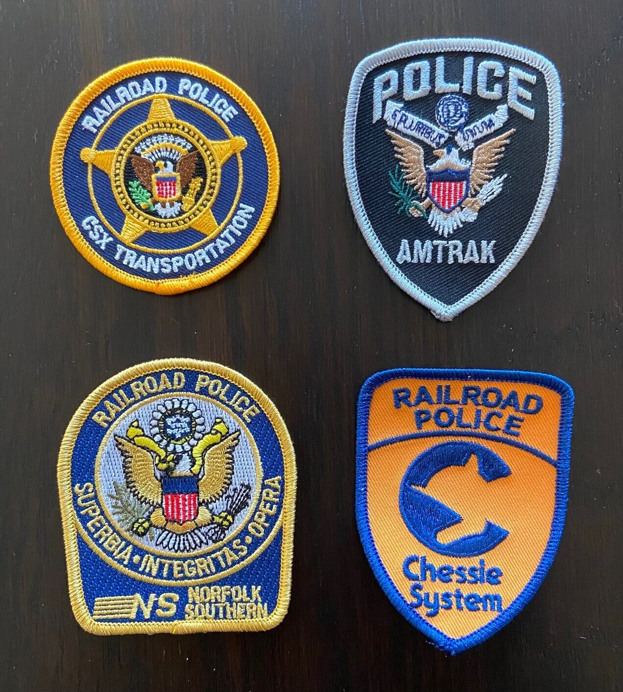 4 - Vintage Railroad police patches